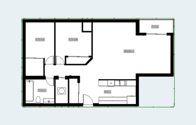 2 beds, 1 bath, 900 sqft, $1,700, Unit 304