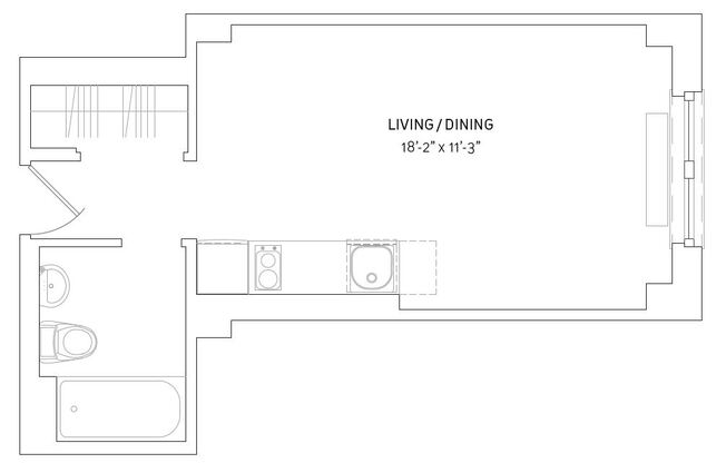 Studio, 1 bath, 350 sqft, $3,295, Unit 438
