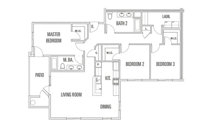 3 beds, 2 baths, 1,474 sqft, $2,250, Unit 202