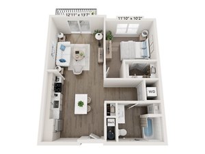 1 bed, 1 bath, 775 sqft, $2,305