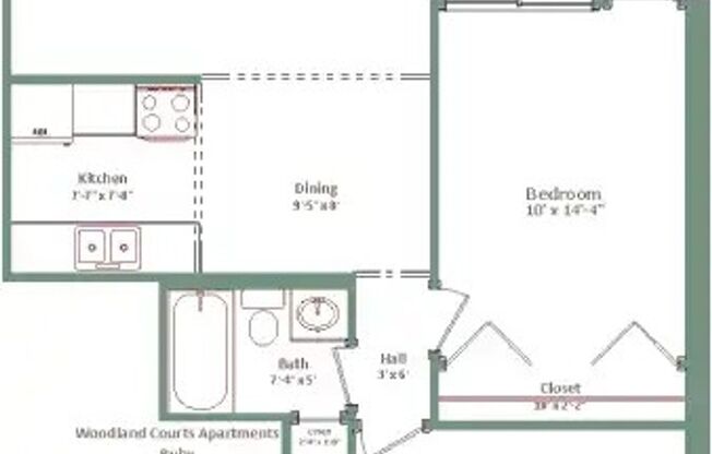 2 beds, 1 bath, 846 sqft, $1,299, Unit 7808 - 4