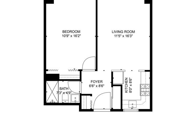 1 bed, 1 bath, 650 sqft, $3,850, Unit 14F