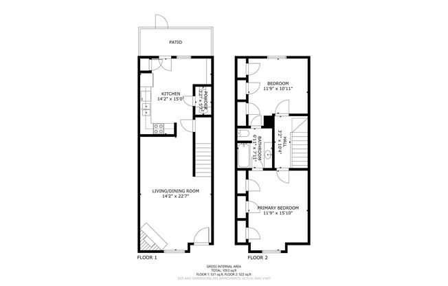 2 beds, 1.5 baths, 1,053 sqft, $1,475, Unit A-02