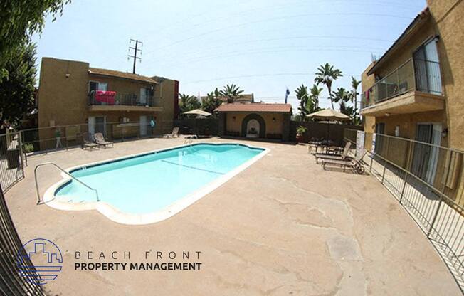 the pool at the beach front property management