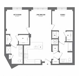 2 beds, 1.5 baths, 1,131 sqft, $4,405