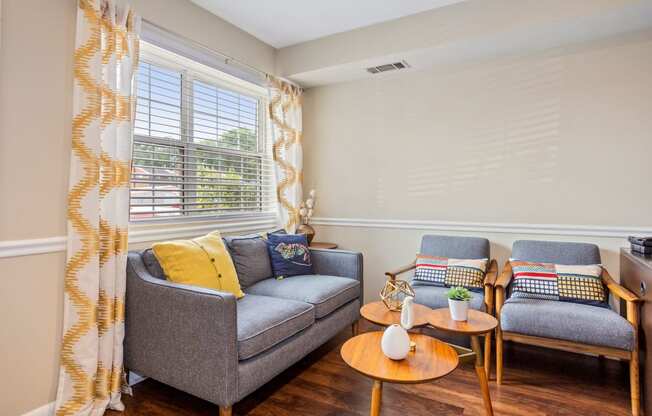 Living Room With Expansive Window at The Fields of Alexandria, Alexandria, Virginia