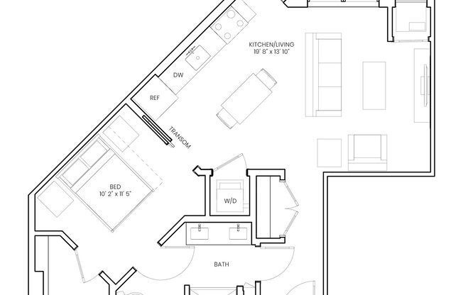 1 bed, 1 bath, 700 sqft, $1,819