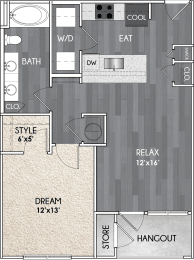 1 bed, 1 bath, 702 sqft, $1,498