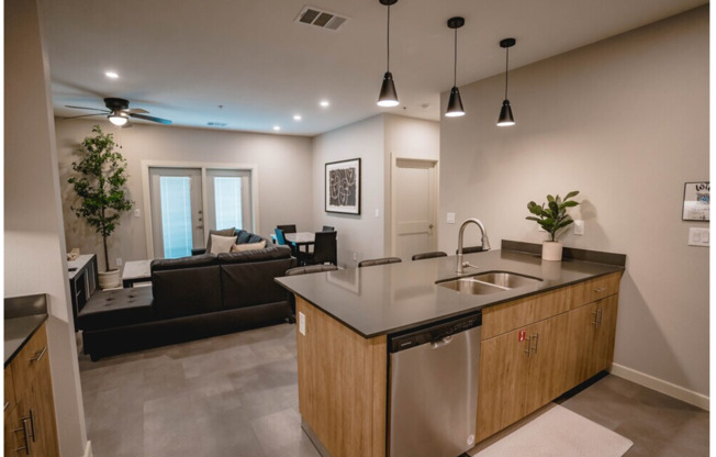 2 beds, 2 baths, 1,037 sqft, $1,225, Unit B-04/WHITE CABINET/ PARKING LOT VIEW