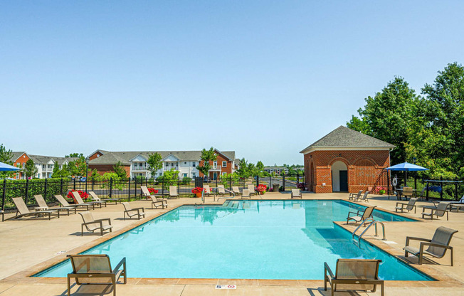 the swimming pool at our crossings apartments