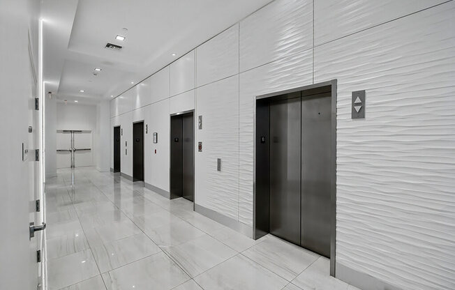 Elevator-and-Hallway at Caoba Miami Worldcenter, Florida