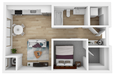 1 bed, 1 bath, 538 sqft, $1,656