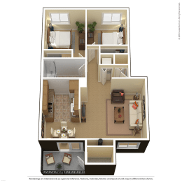 2 beds, 1 bath, 800 sqft, $1,470