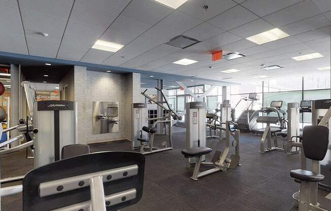 Large gym space with something for everyone at Trillium Apartments, Fairfax, VA