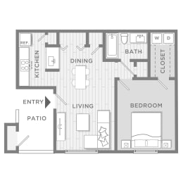 1 bed, 1 bath, 729 sqft, $935