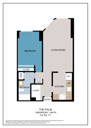 1 bed, 1 bath, 742 sqft, $1,299