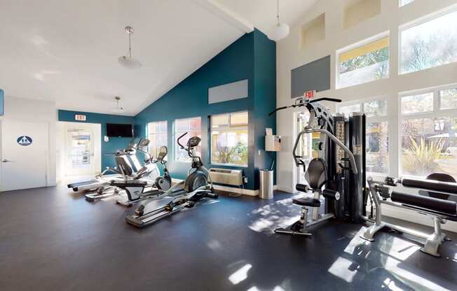 Fitness Center With Modern Equipment at The Marquee Apartments, North Hollywood, CA