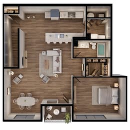 1 bed, 1 bath, 1,061 sqft, $1,500