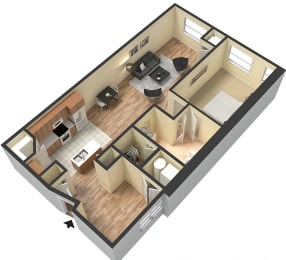 1 bed, 1 bath, 875 sqft, $1,160