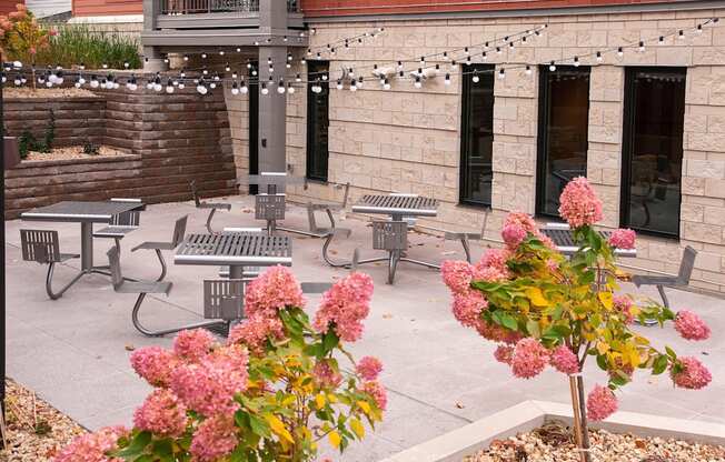 Outdoor Patio at The Cambric Senior Apartments, St. Paul, MN 55106