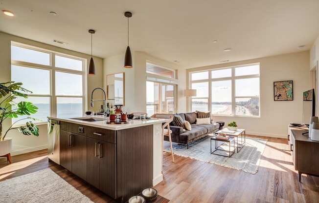 Open concept living spaces - BLVD at Revere Beach