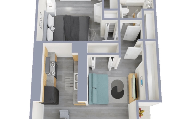 1 bed, 1 bath, 580 sqft, $814