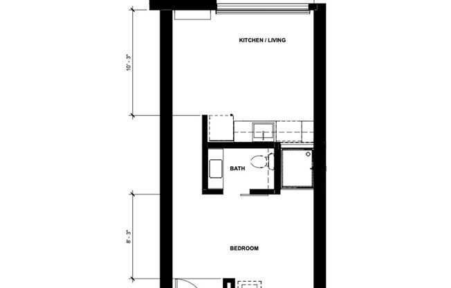 1 bed, 1 bath, 455 sqft, $1,475, Unit 210