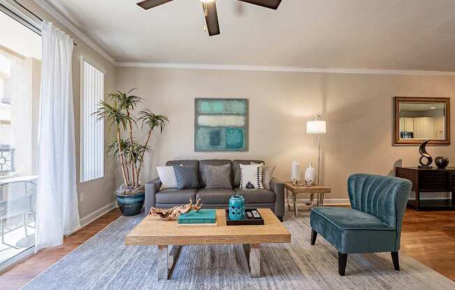 Modern Living Room at Palazzo Townhomes, Phoenix  