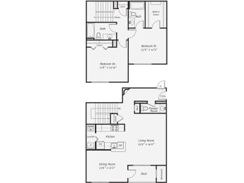 2 beds, 2.5 baths, 1,385 sqft, $3,872