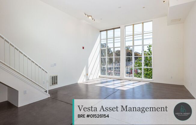 SPACIOUS LIVE/WORK 1 BED/2 FULL BATH LOFT WITH WASHER & DRYER AND PARKING IN INNER MISSION