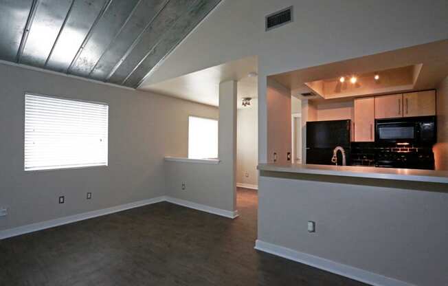 kitchen view from the living room