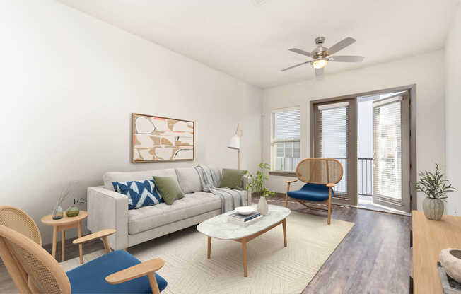 Living Room with Balcony and Hard Surface Flooring