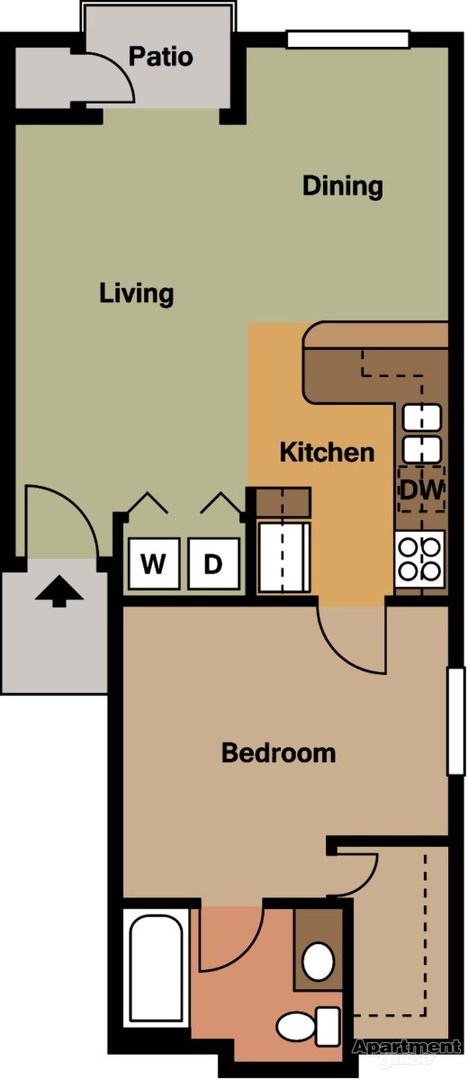 1 bed, 1 bath, 700 sqft, $1,675, Unit 1236-204