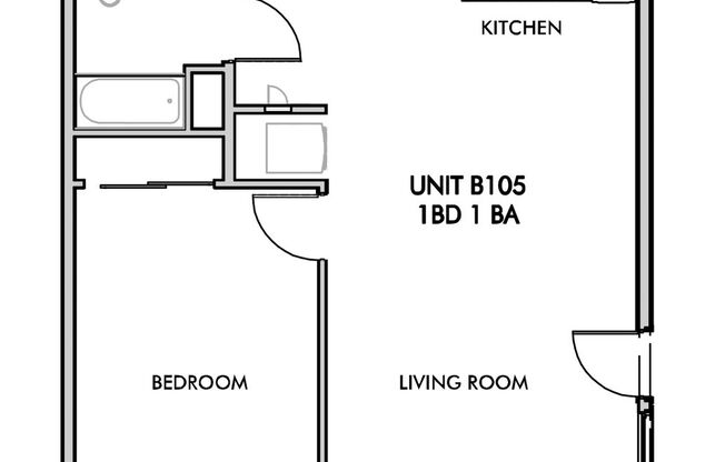 1 bed, 1 bath, 675 sqft, $1,599, Unit 2105