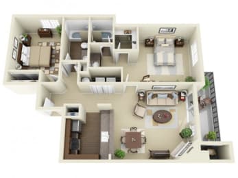 2 beds, 2 baths, 950 sqft, $2,984
