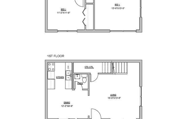 2 beds, 1.5 baths, 1,065 sqft, $1,275, Unit L02 Annex