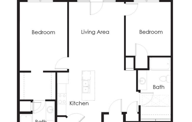 2 beds, 2 baths, 1,045 sqft, $1,745, Unit 400