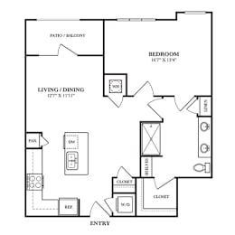 1 bed, 1 bath, 818 sqft, $1,907