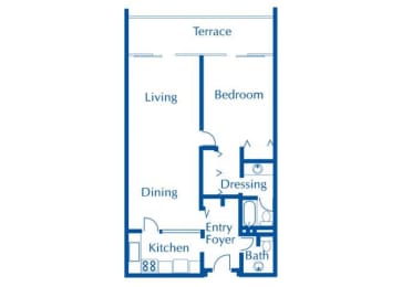 1 bed, 1.5 baths, 1,156 sqft, $1,055