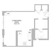 Studio, 1 bath, 370 sqft, $1,995