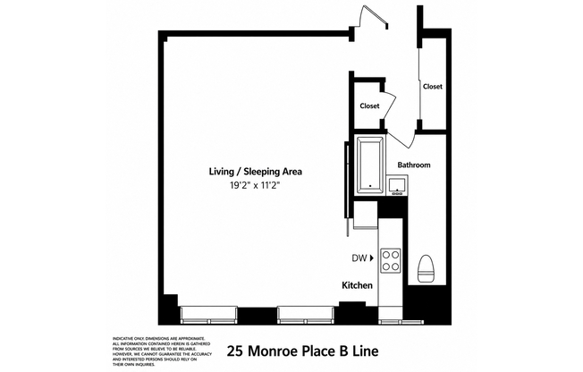 Studio, 1 bath, $3,900, Unit 4B