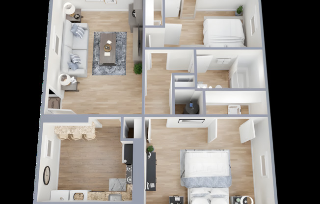 2 beds, 1 bath, 770 sqft, $1,100, Unit A4