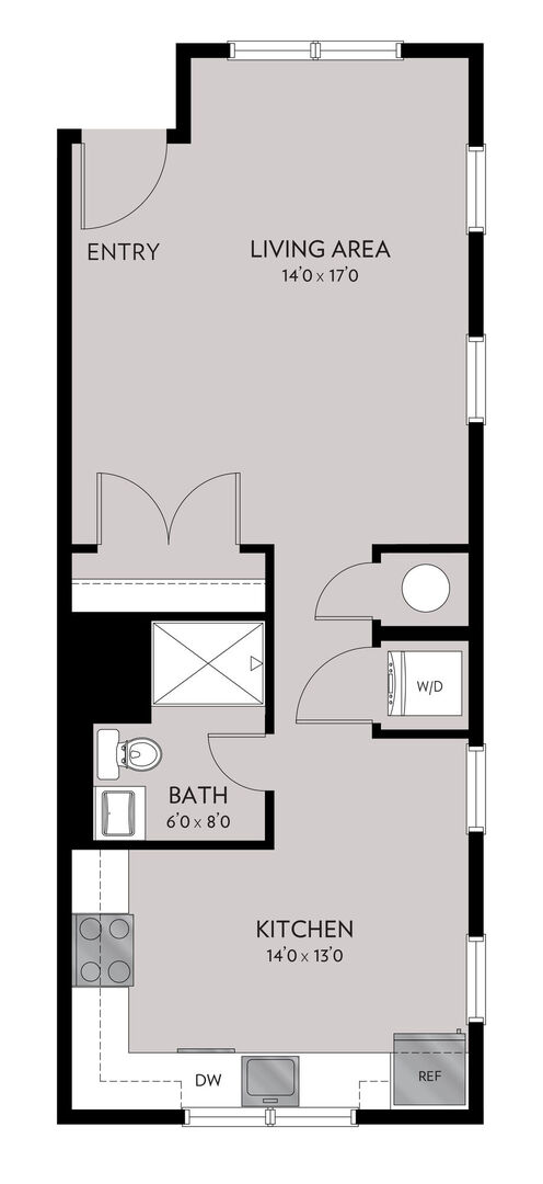 Studio, 1 bath, 505 sqft, $1,485