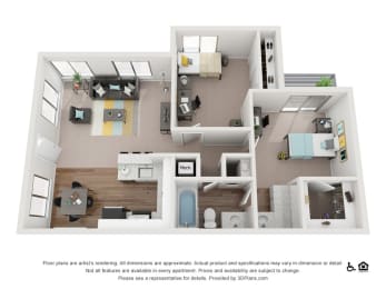 2 beds, 1.3 baths, 830 sqft, $2,475