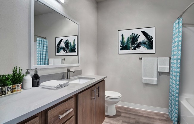 Bathroom with Extra Cabinet Space | Tualatin OR Apartments | River Ridge