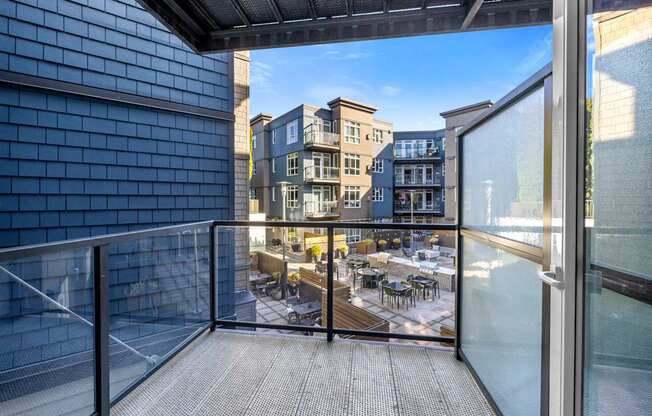 Private Balcony Space at 128 on State Apartments in Kirkland, WA 98033
