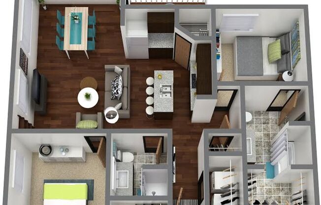 2 beds, 2 baths, 1,250 sqft, $1,890, Unit 5322