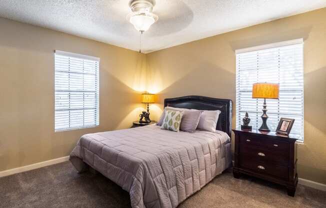 Bedroom View at The Hollows Apartments in San Antonio, TX