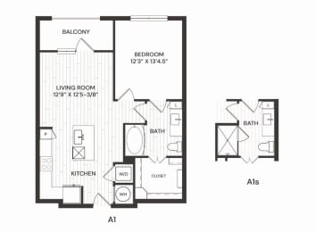 1 bed, 1 bath, 719 sqft, $1,540