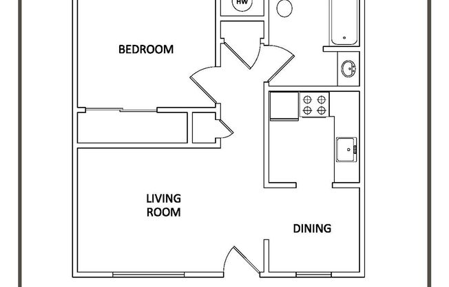 1 bed, 1 bath, 610 sqft, $1,200, Unit DEL-02